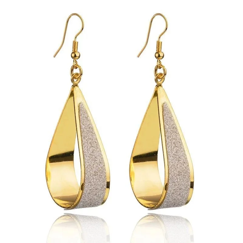 Korean Women's Dangle Charm Earrings Jewelry Stainless Steel Long Peculiar Earrings 2024 Luxury Design Trending for Girls - Image 5