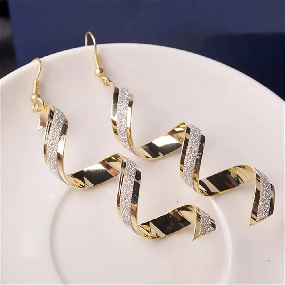 Korean Women's Dangle Charm Earrings Jewelry Stainless Steel Long Peculiar Earrings 2024 Luxury Design Trending for Girls - Image 2