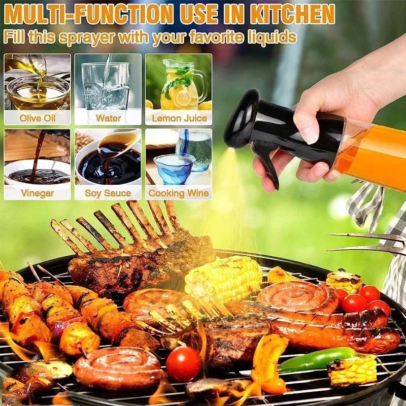 Kitchen Oil Spray Bottle Plastics Olive Acid Sprayer for BBQ Baking Oil Dispenser Nebulizer Accessories BBQ Kitchenware - Image 2