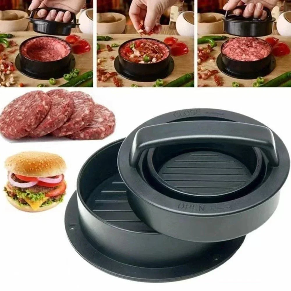 Round Hamburger Burger Press Beef Grill Food-Grade ABS Hamburger Helper Meat Press Cutlets Patty Maker Mold Kitchen Gadgets - Image 2