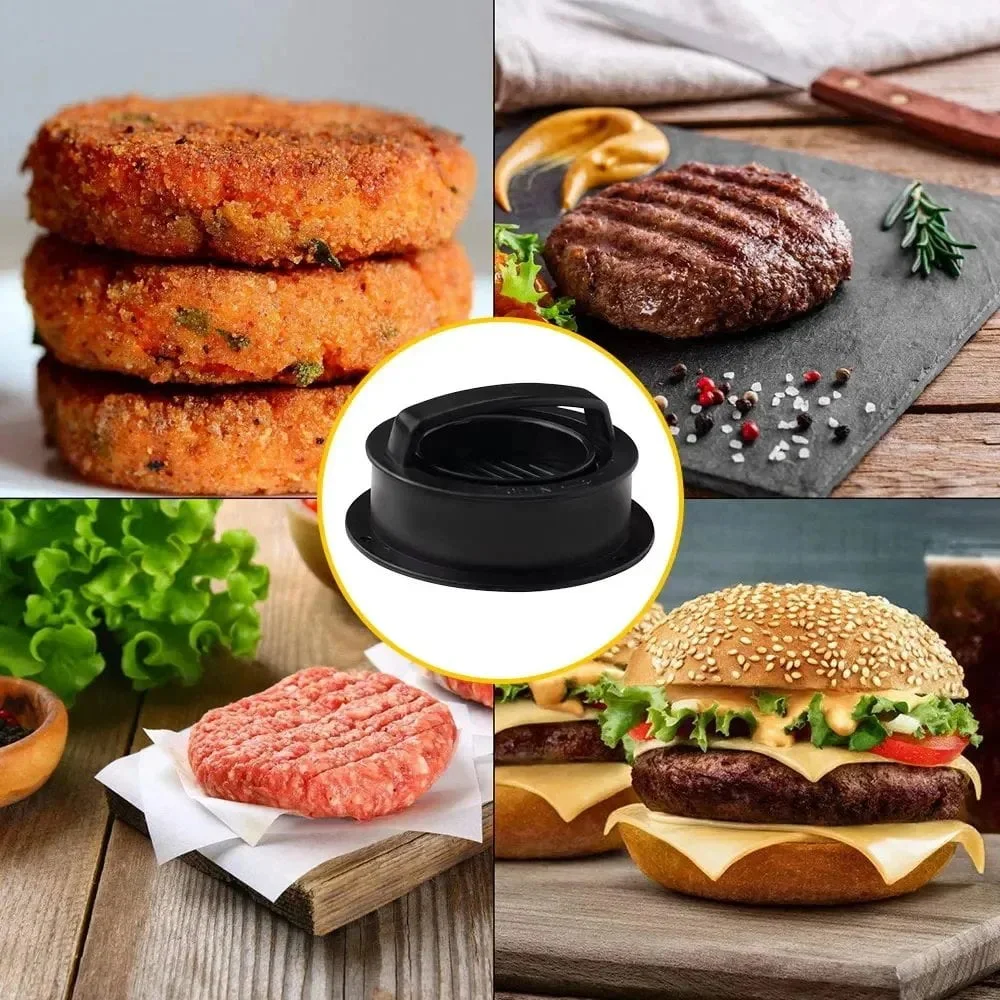 Round Hamburger Burger Press Beef Grill Food-Grade ABS Hamburger Helper Meat Press Cutlets Patty Maker Mold Kitchen Gadgets - Image 4
