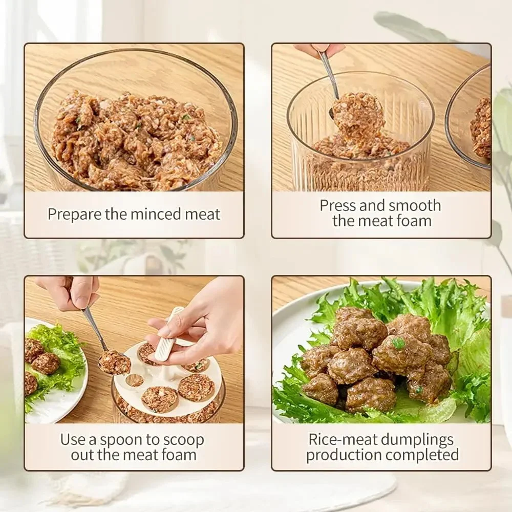 Translucent Meatball Maker Kitchen Meat Meatballs Press Mold Minced Meat Storage Container Household Fried Meatball Making Tool - Image 4