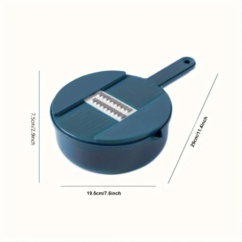 12-in-1 Multi-Functional Vegetable Chopper and Slicer - Perfect for Commercial Kitchens Cutting, Shredding, and Grating Carrots. - Image 2