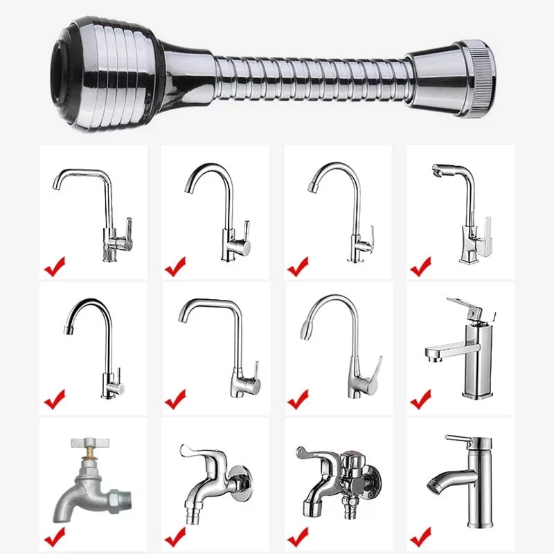 Kitchen Gadgets 2 Modes 360 Rotatable Bubbler High Pressure Faucet Extender Water Saving Bathroom Kitchen Accessories Supplies - Image 2