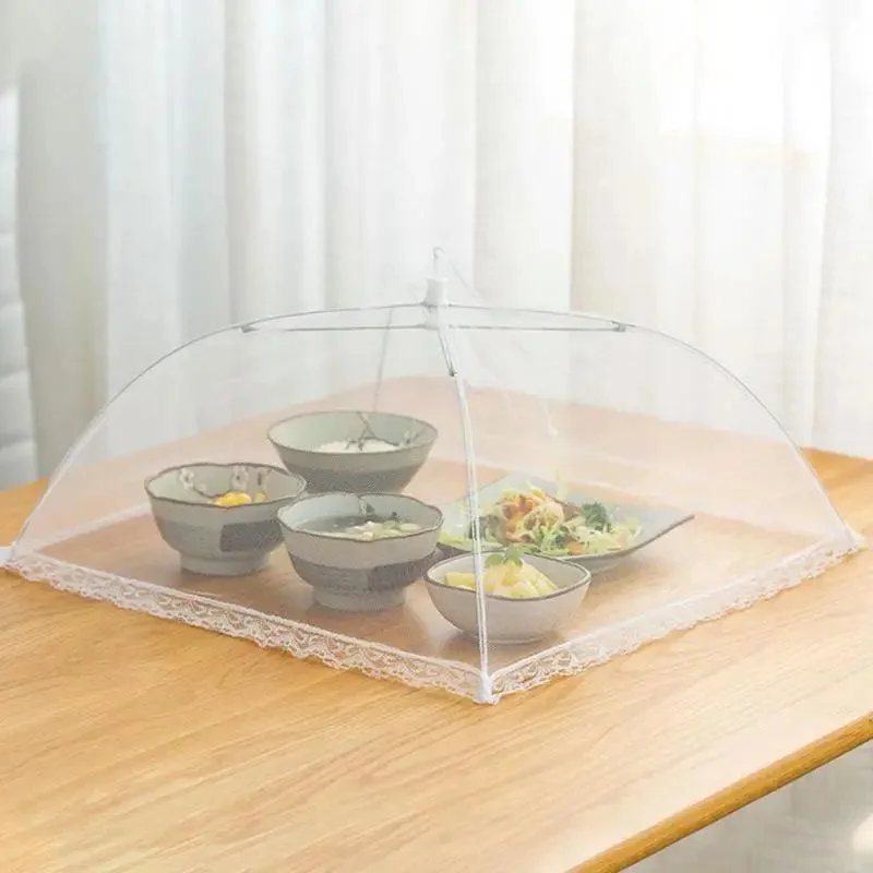 Foldable Food Mesh Cover Fly Anti Mosquito Pop-Up Food Cover Umbrella Meal Vegetable Fruit Breathable Cover Kitchen Accessories - Image 3