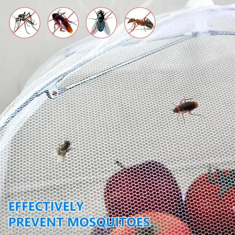 Foldable Food Mesh Cover Fly Anti Mosquito Pop-Up Food Cover Umbrella Meal Vegetable Fruit Breathable Cover Kitchen Accessories - Image 4