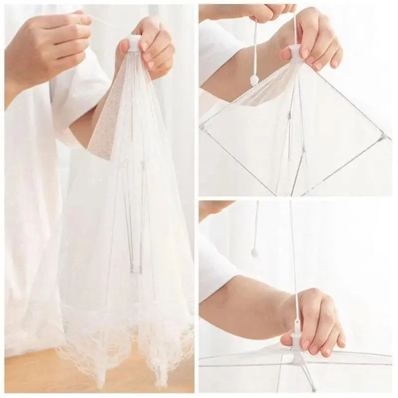 Foldable Food Mesh Cover Fly Anti Mosquito Pop-Up Food Cover Umbrella Meal Vegetable Fruit Breathable Cover Kitchen Accessories - Image 6
