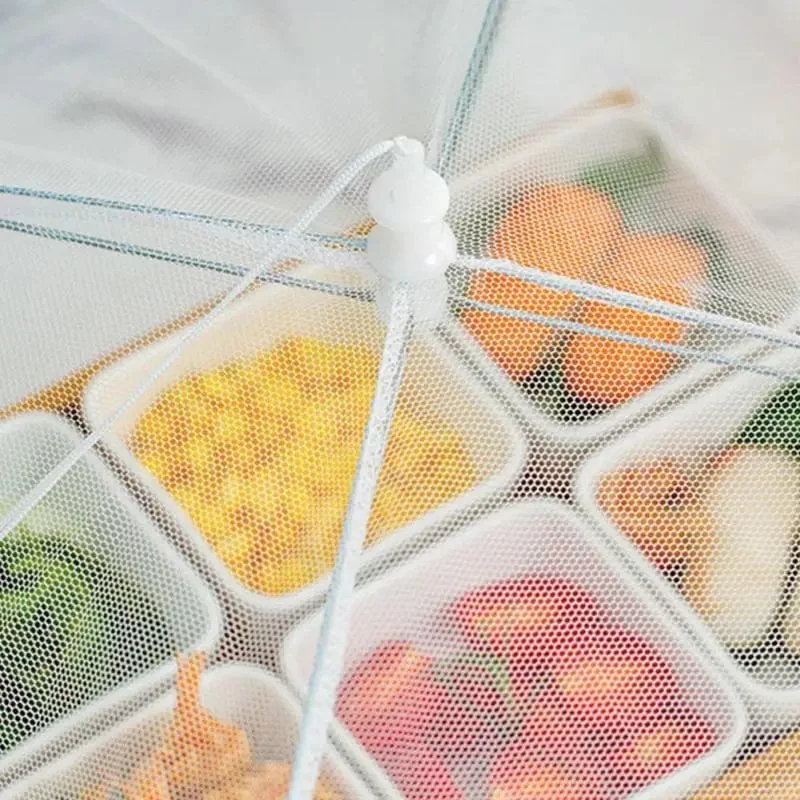 Foldable Food Mesh Cover Fly Anti Mosquito Pop-Up Food Cover Umbrella Meal Vegetable Fruit Breathable Cover Kitchen Accessories - Image 5