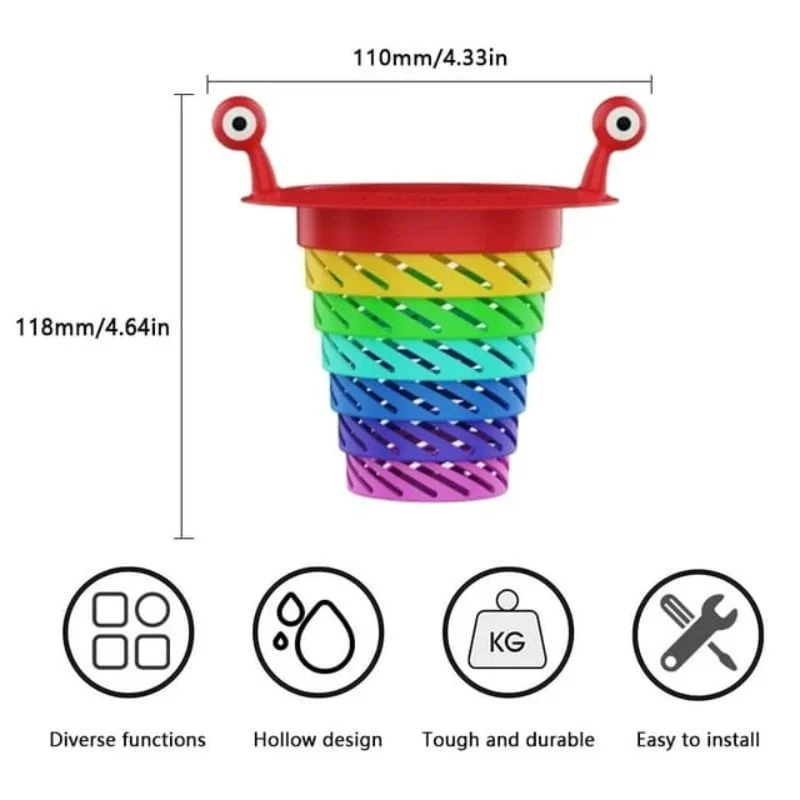 Kitchen Sink Strainer With Wide Rim, Ideal For Sink Drains, Clog Prevention Plastic Mesh Filter For Kitchen Bathroom Sink - Image 2