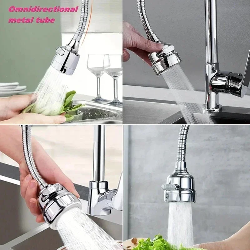 360°Rotatable Faucet Extension/shapeable Faucet Sprayer with Eco-water Saving -3 Spray Modes, Splash Resistant, Easy To Install. - Image 5