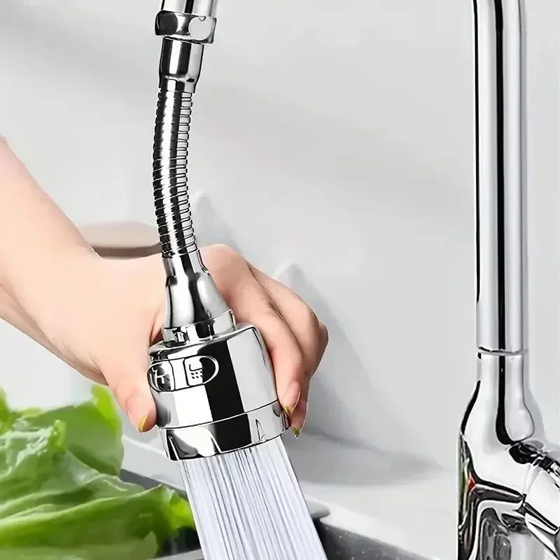 360°Rotatable Faucet Extension/shapeable Faucet Sprayer with Eco-water Saving -3 Spray Modes, Splash Resistant, Easy To Install.