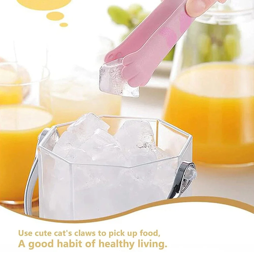 Japanese Cat Paw Shape Food Tongs Cute Cartoon Meal Tongs Stainless Steel Barbecue Tongs Sandwich Baking Clip Kitchen Gadgets - Image 3