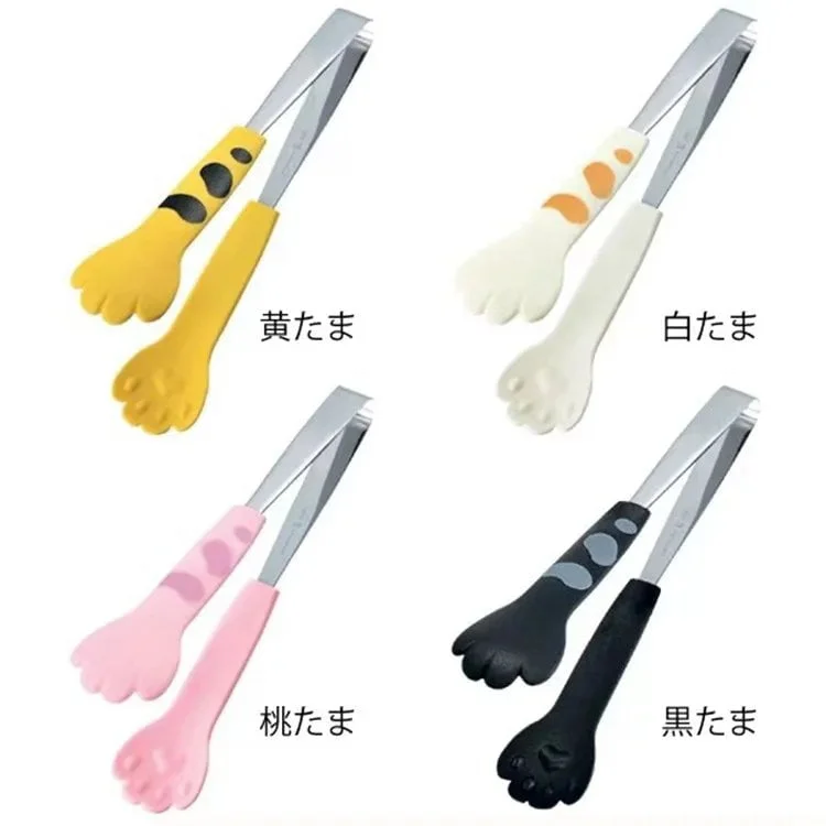 Japanese Cat Paw Shape Food Tongs Cute Cartoon Meal Tongs Stainless Steel Barbecue Tongs Sandwich Baking Clip Kitchen Gadgets - Image 5