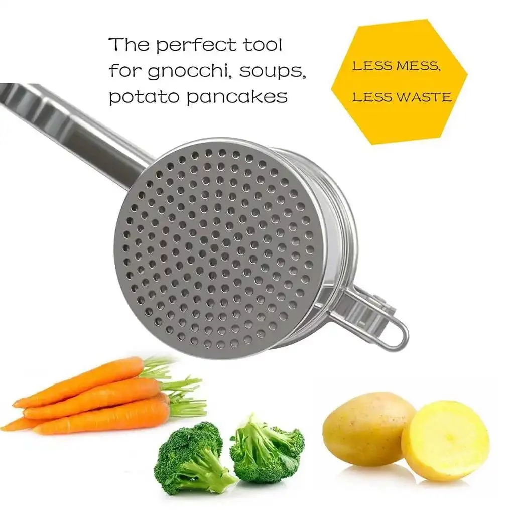 Stainless Steel Potato Masher Ricer Puree Garlic Presser Vegetable Fruit Press Maker Gadget Kitchen Accessories - Image 5