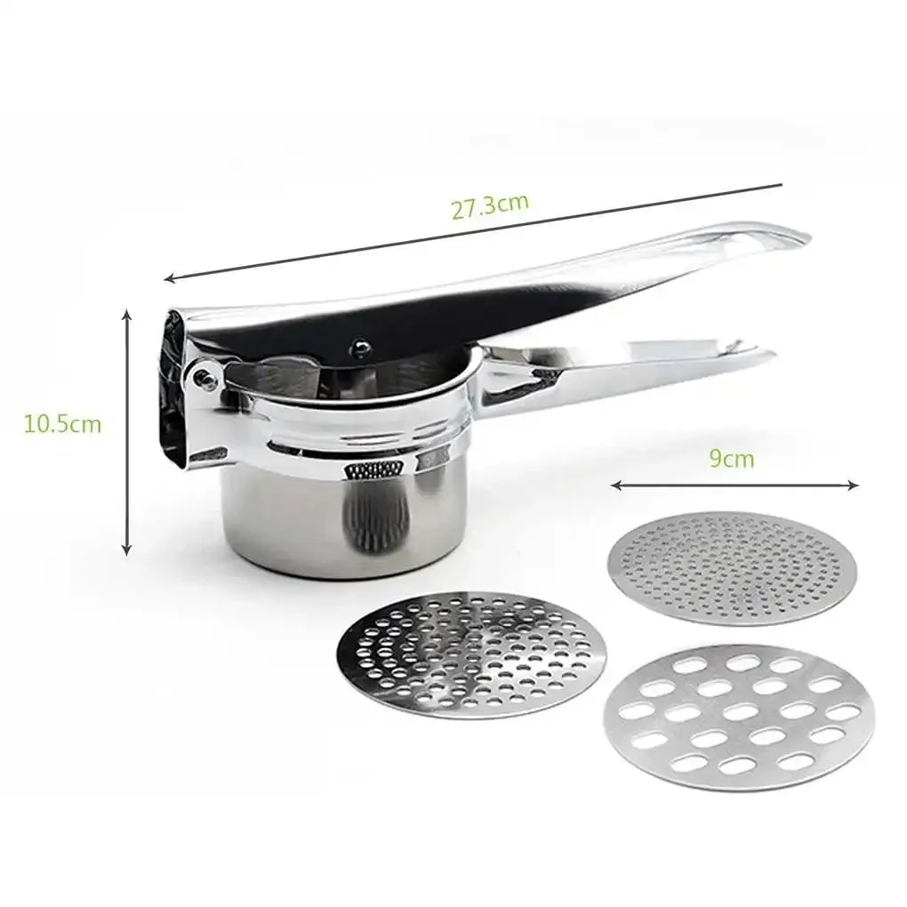 Stainless Steel Potato Masher Ricer Puree Garlic Presser Vegetable Fruit Press Maker Gadget Kitchen Accessories - Image 6