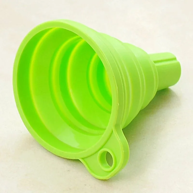 Foldable Funnel Silicone Collapsible Portable Funnels for Fuel Hopper Beer Oil Kitchen Accessories Tools Free Shipping Items - Image 3