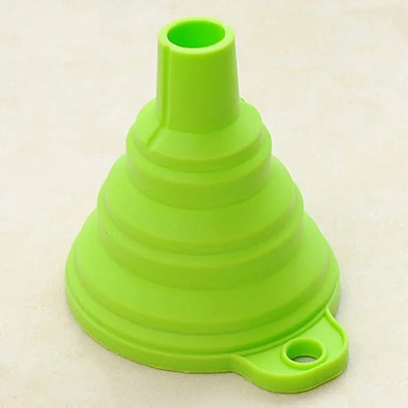 Foldable Funnel Silicone Collapsible Portable Funnels for Fuel Hopper Beer Oil Kitchen Accessories Tools Free Shipping Items - Image 2