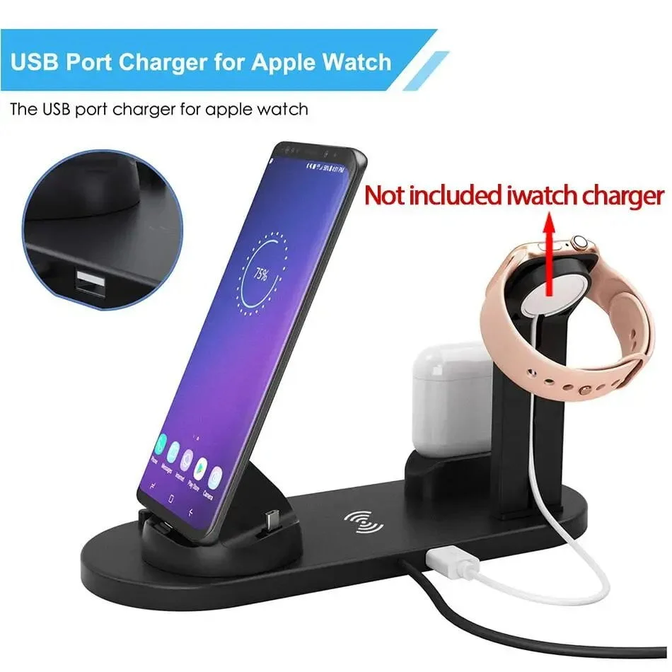 30W 7 in 1 Wireless Charger Stand Pad For iPhone 14 13 12 Pro Max Apple Watch Airpods Pro iWatch 8 7 Fast Charging Dock Station - Image 6