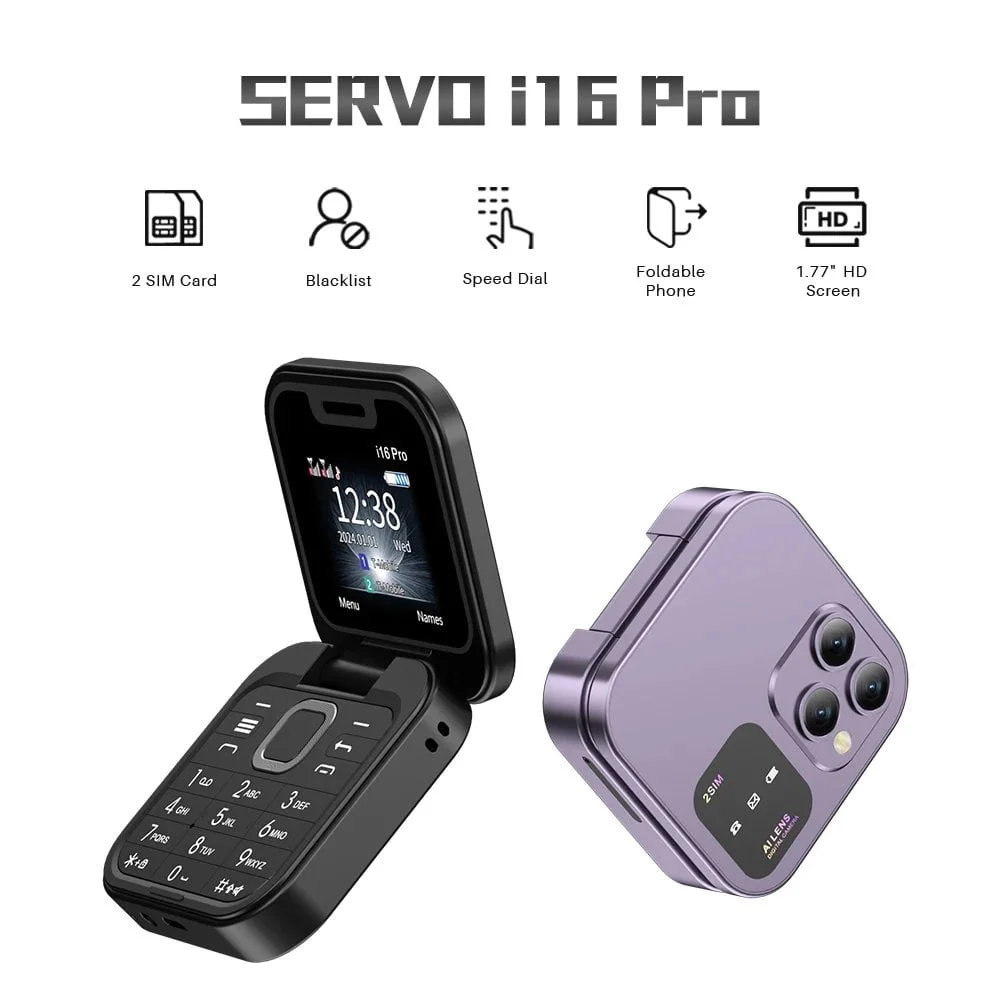 New Mini Foldable Mobile Phone FM Radio 2SIM Card