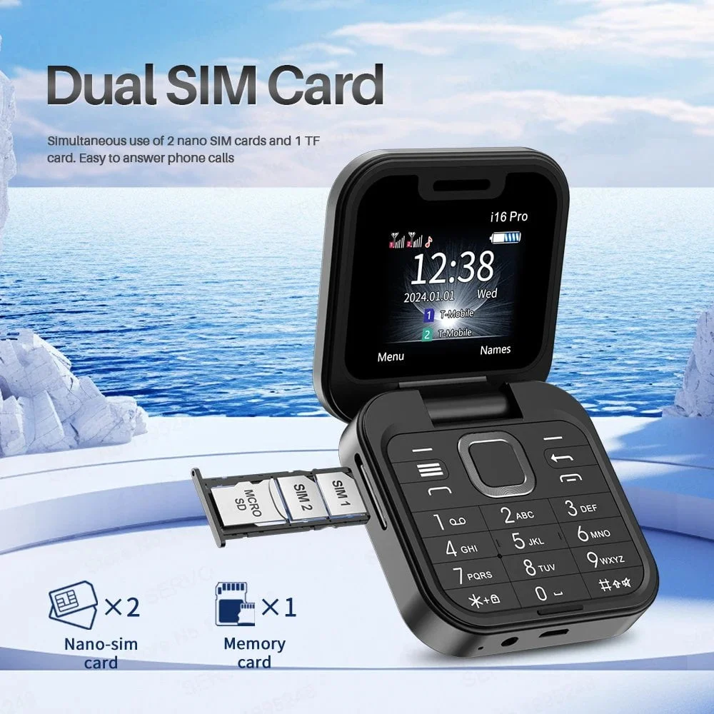 New Mini Foldable Mobile Phone FM Radio 2SIM Card - Image 3