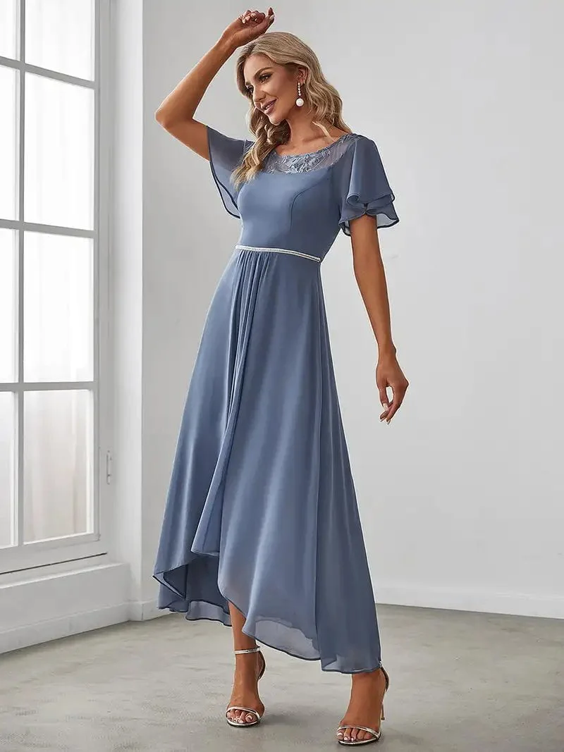 Elegant Evening Dresses Long O-Neck Women's Casual Boat Neck A-Line Midi Dress 2024 Ever Pretty of Simple Bridesmaid Women Dress - Image 4