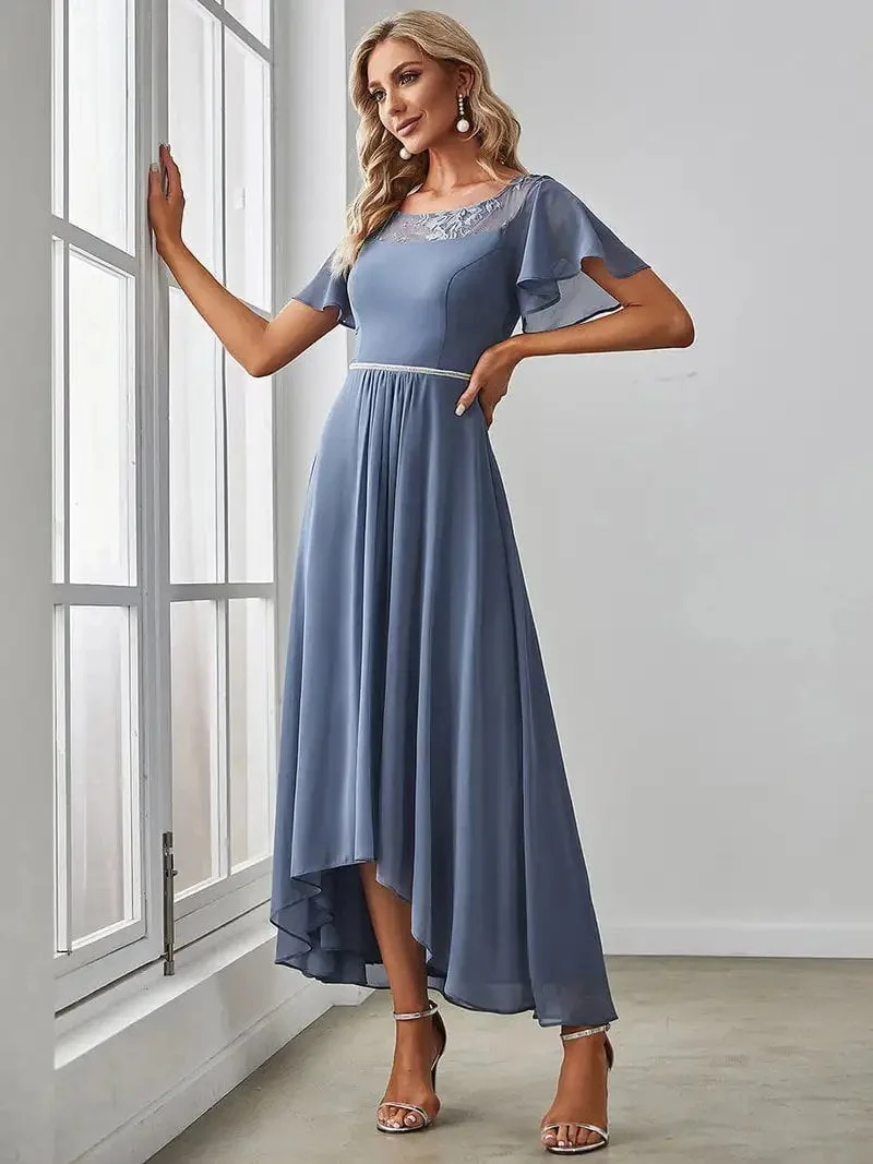 Elegant Evening Dresses Long O-Neck Women's Casual Boat Neck A-Line Midi Dress 2024 Ever Pretty of Simple Bridesmaid Women Dress - Image 3