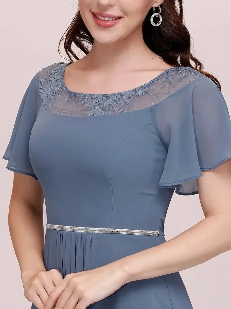 Elegant Evening Dresses Long O-Neck Women's Casual Boat Neck A-Line Midi Dress 2024 Ever Pretty of Simple Bridesmaid Women Dress - Image 5