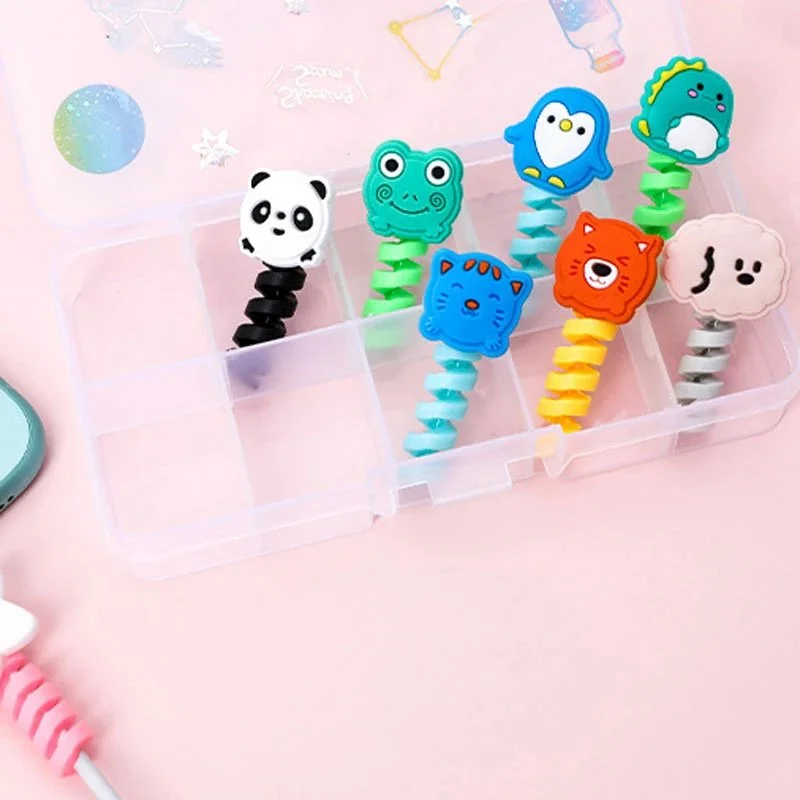 New Cable Protector Cute Cartoon Data Line Protective Cover Charging Cable Earphone Cable USB Winder Wire Cord Organizer Cover - Image 3