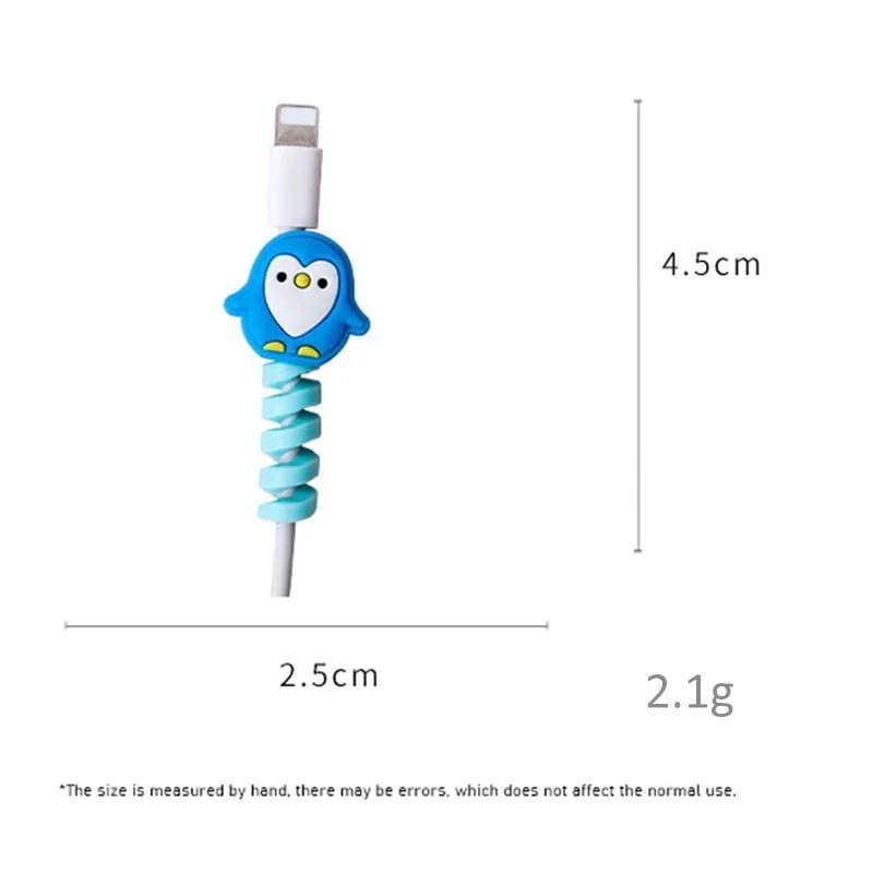 New Cable Protector Cute Cartoon Data Line Protective Cover Charging Cable Earphone Cable USB Winder Wire Cord Organizer Cover - Image 6