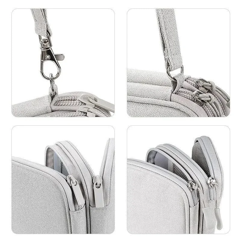 1pc Pink/Grey/Black/Navy Travel Portable Digital Product Storage Bag USB Data Cable Organizer Headset Charging Treasure Box Bag - Image 4
